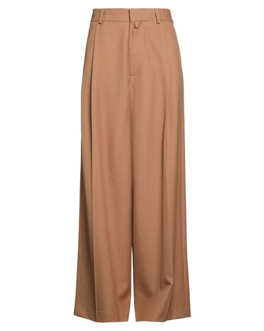 Dries Van Noten Brown Camel Pants Wool for men