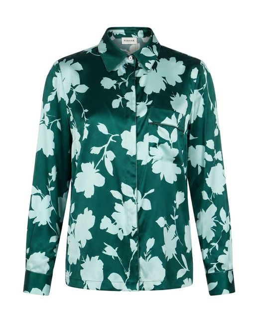 P.A.R.O.S.H. Green P.A.R.O..H. Shirt Silk, Elastane