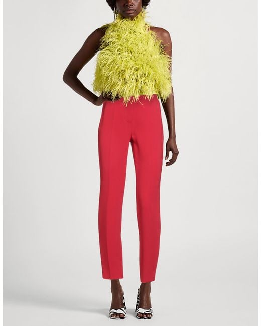 Max Mara Red Pants Triacetate, Polyester