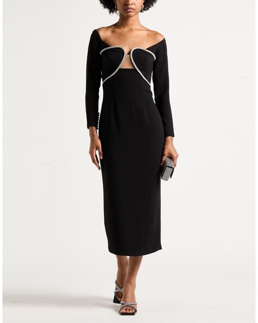 Self-Portrait Black Maxi Dresses