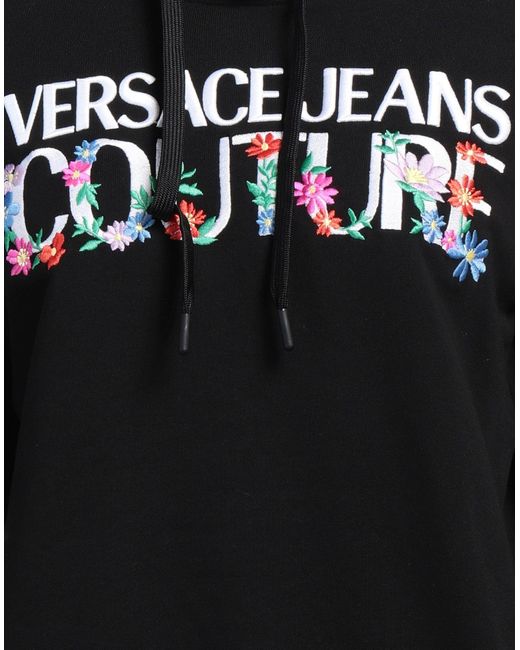 Versace Black Sweatshirt Cotton, Elastane
