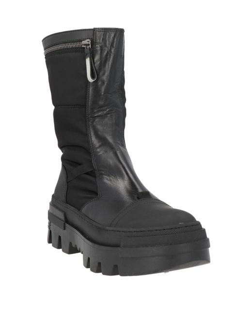 Premiata Black Ankle Boots Textile Fibers, Synthetic Material, Leather