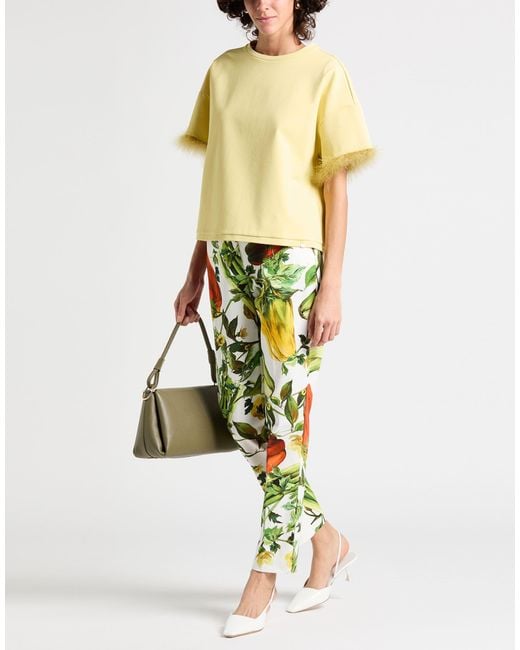 Dolce & Gabbana White Pants Cotton, Elastane