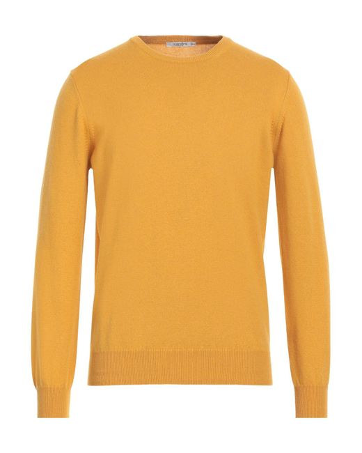 Kangra Yellow Sweater Wool, Silk, Cashmere for men