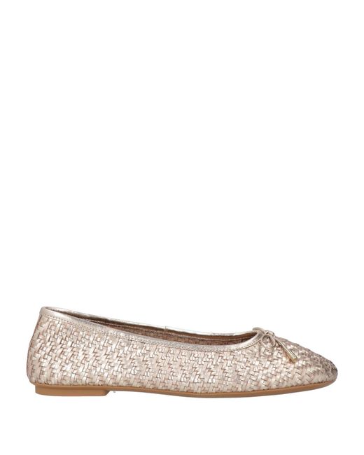Elvio Zanon Natural Ballet Flats Leather