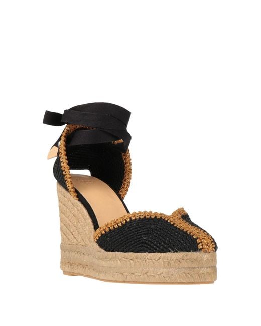 Castaner Black Espadrilles Textile Fibers