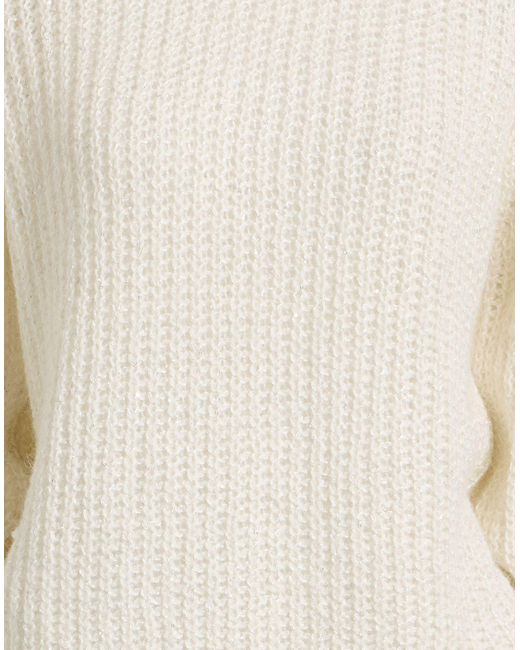 Herno White Turtleneck Polyester, Polyamide, Alpaca Wool, Metallic Fiber, Cotton