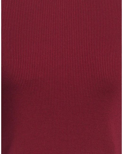 Burberry Red Burgundy Turtleneck Wool, Polyester, Polyamide, Elastane