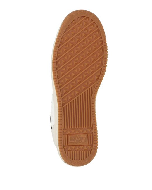 EA7 White Ivory Sneakers Polyester for men