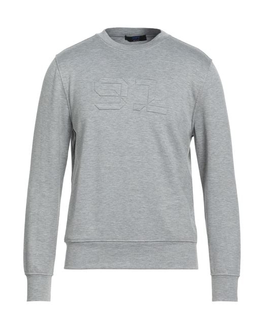 Kiton Gray Knt Sweatshirt Viscose, Elastane for men
