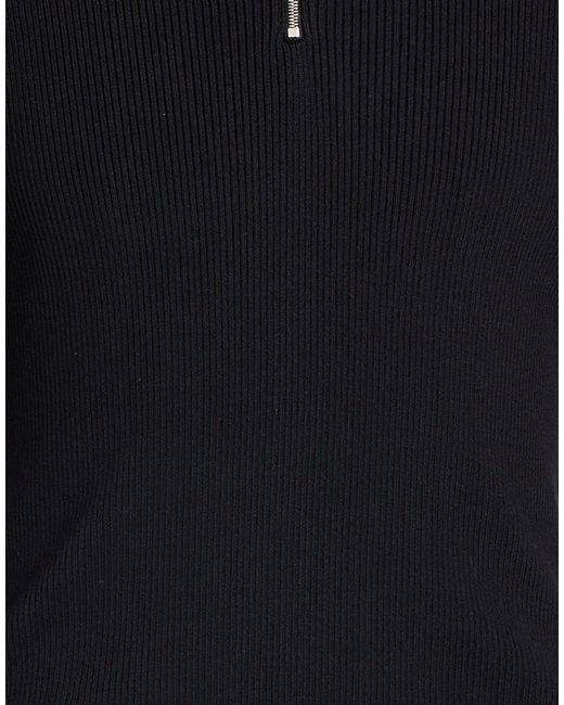 MARINE SERRE Black Turtleneck Wool, Polyamide, Elastane for men