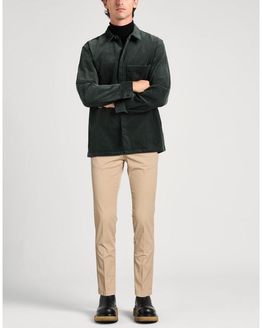 Paoloni Natural Camel Pants Cotton, Elastane for men