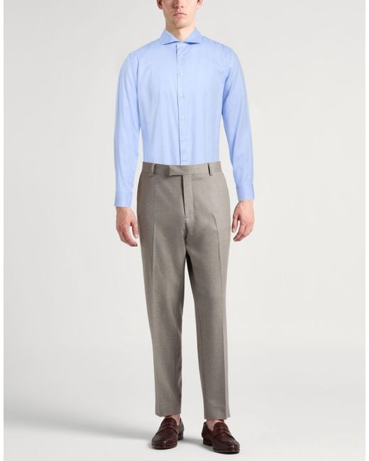 Canali Blue Light Shirt Cotton for men