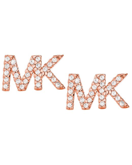 Michael Kors Pink Kors Mk -- Rose Earrings 925/1000