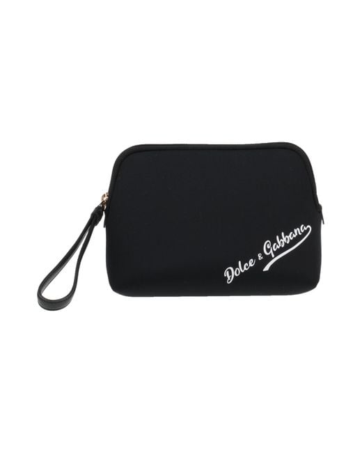 Dolce & Gabbana Black Beauty Case Nylon, Elastane, Soft Leather
