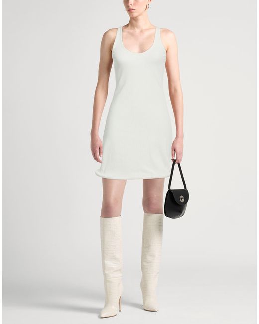 Courreges White Mini Dress Viscose, Polyester