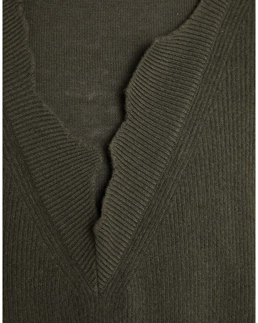Givenchy Green Military Sweater Wool, Cotton for men