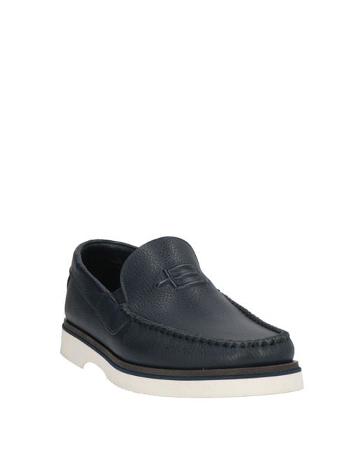 Baldinini Blue Loafers Leather for men