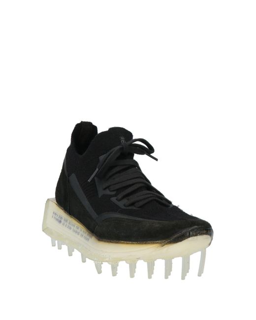 RBRSL RUBBER SOUL Black Sneakers Textile Fibers, Leather