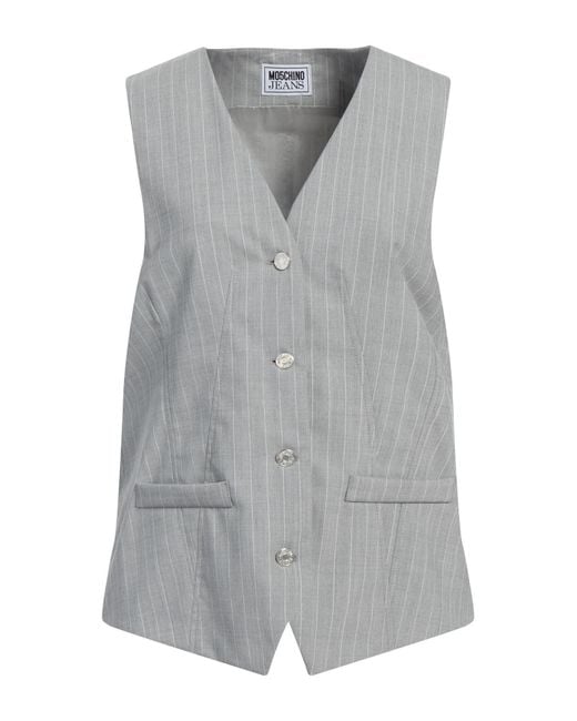 Moschino Gray Waistcoat