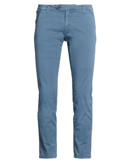 Roy Rogers Blue Slate Pants Cotton, Elastane for men