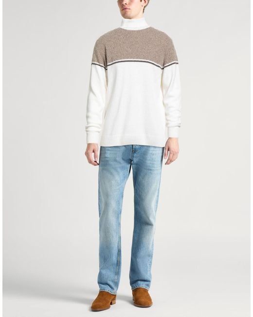 Barbati White Turtleneck Polyamide, Wool, Viscose, Cashmere for men
