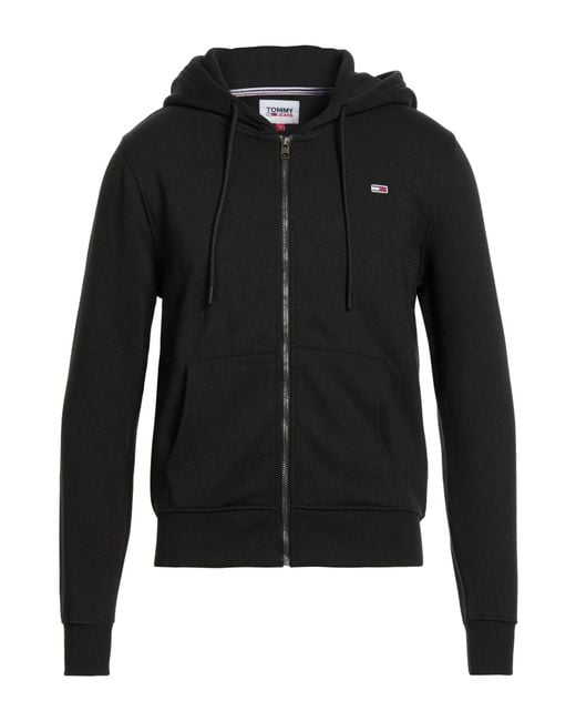Tommy Hilfiger Black Sweatshirt Cotton, Polyester for men