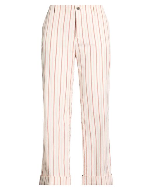 Berwich Pink Ivory Pants Cotton