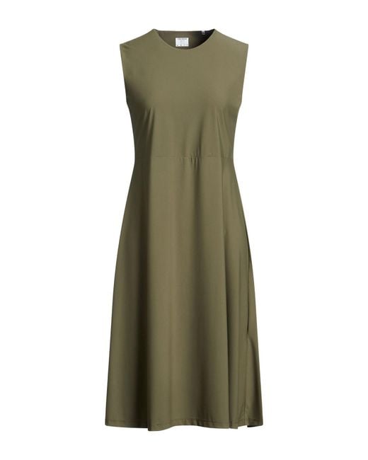 Caliban Green Midi Dress Polyamide, Elastane