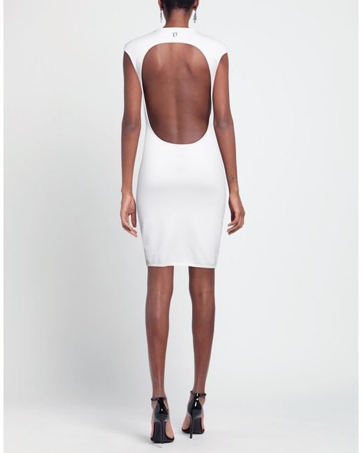 DSquared² White Mini Dress Viscose, Polyester
