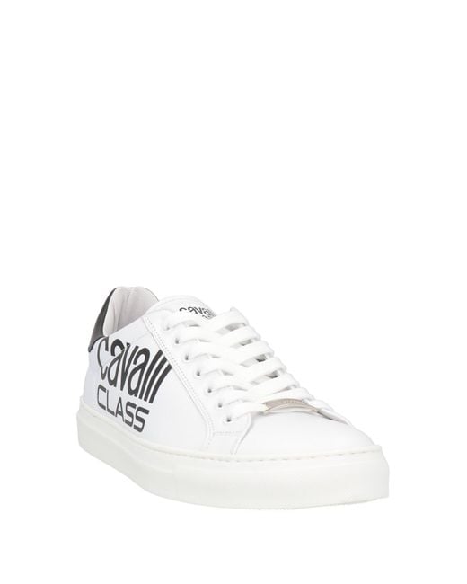 Roberto Cavalli White Sneakers Calfskin for men