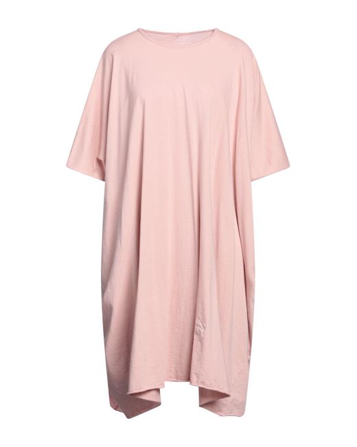 Rick Owens Pink Midi Dress Cotton