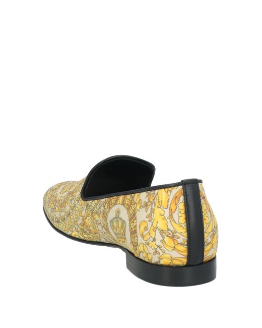 Versace Natural Loafers Textile Fibers for men