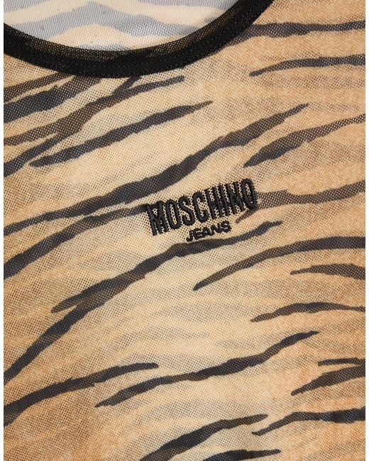 Moschino Natural T-Shirt Polyester, Elastane