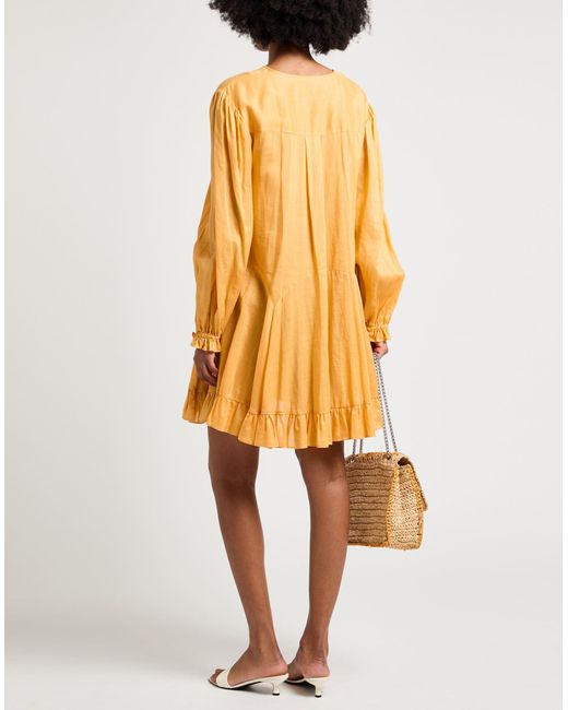 Isabelle Blanche Yellow Mini-Kleid