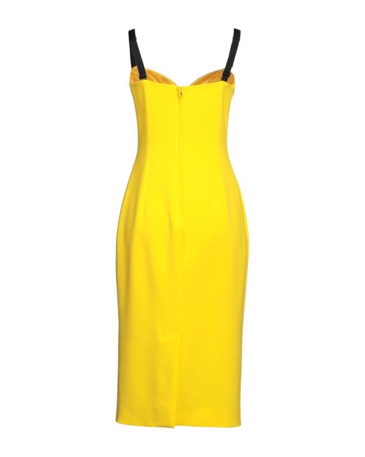 Dolce & Gabbana Yellow Midi Dress
