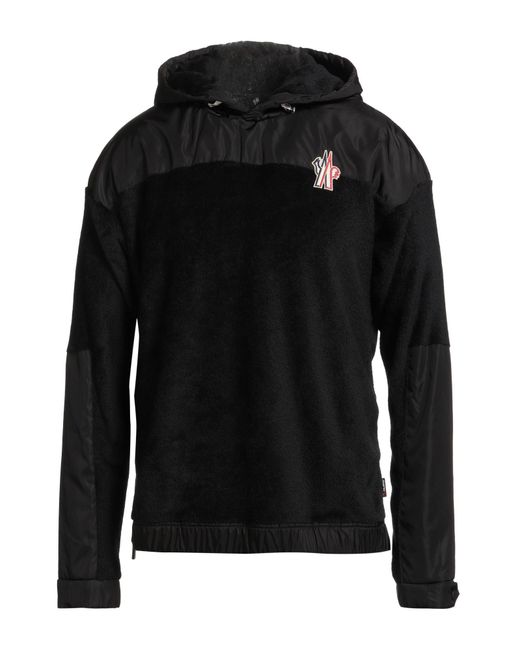 Moncler Black Jacket Polyester, Elastane for men