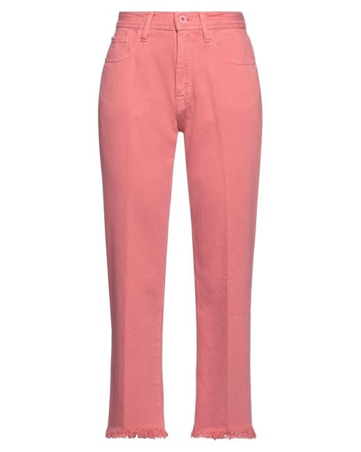 Jacob Cohen Pink Jeans Cotton, Polyester
