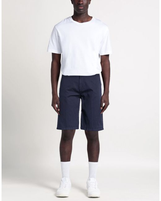 40weft Blue Shorts & Bermuda Shorts Cotton, Linen, Elastane for men