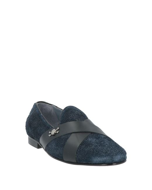 MICH SIMON Blue Loafers Leather for men