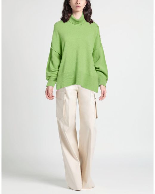 Maison Anje Green Turtleneck Wool, Cashmere