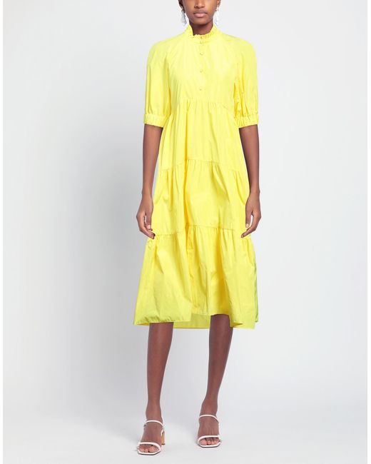 Philosophy Di Lorenzo Serafini Yellow Midi Dress