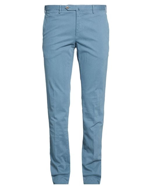 PT Torino Blue Slate Pants Modal, Cotton, Elastane for men