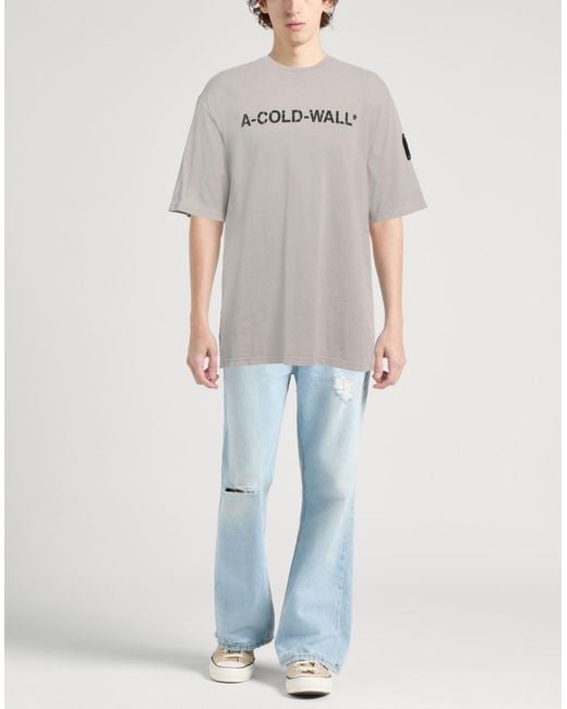A_COLD_WALL* Gray Light T-Shirt Cotton for men