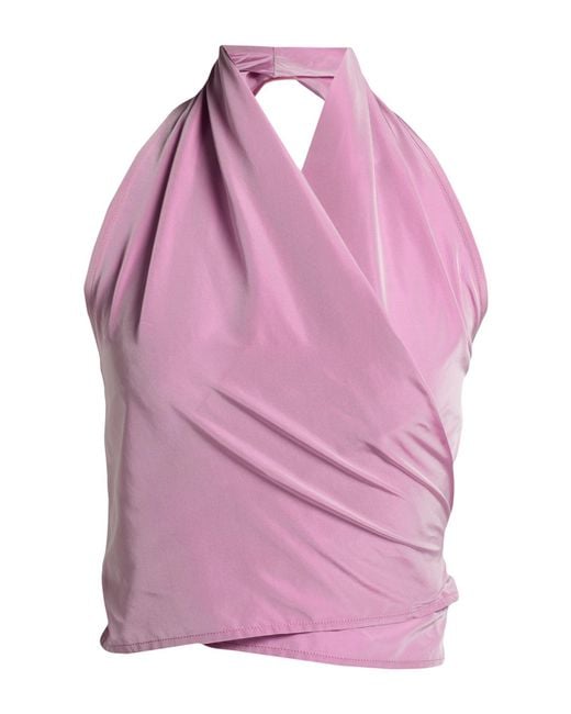 GIADA CURTI RESORT Pink Top Acetate, Polyester