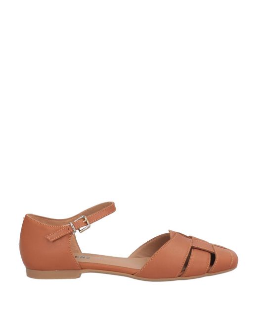 Carmens Brown Ballet Flats Leather