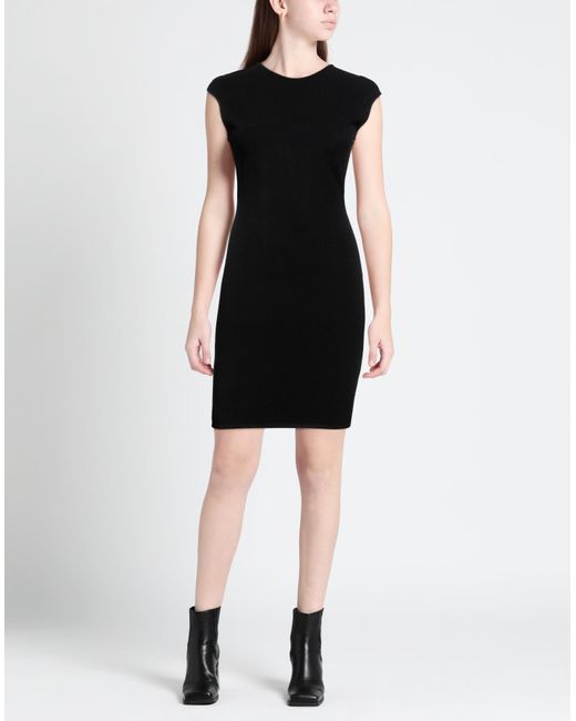DSquared² Black Mini Dress Viscose, Polyester