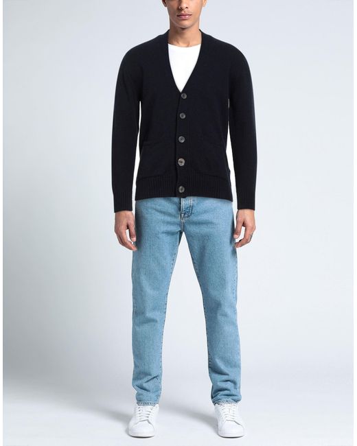 Retois Blue Midnight Cardigan Merino Wool for men