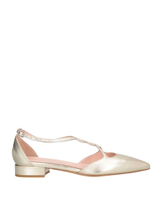 Anna F. Natural Ballet Flats Leather