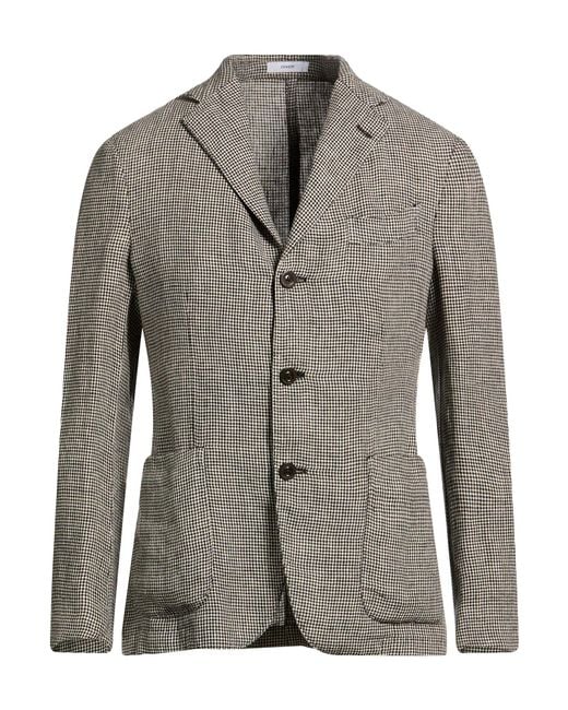 Boglioli Gray Blazer Linen for men
